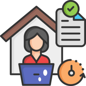 Icon representing a home office, used for the CIPD Assignment Help website delivery to clients.